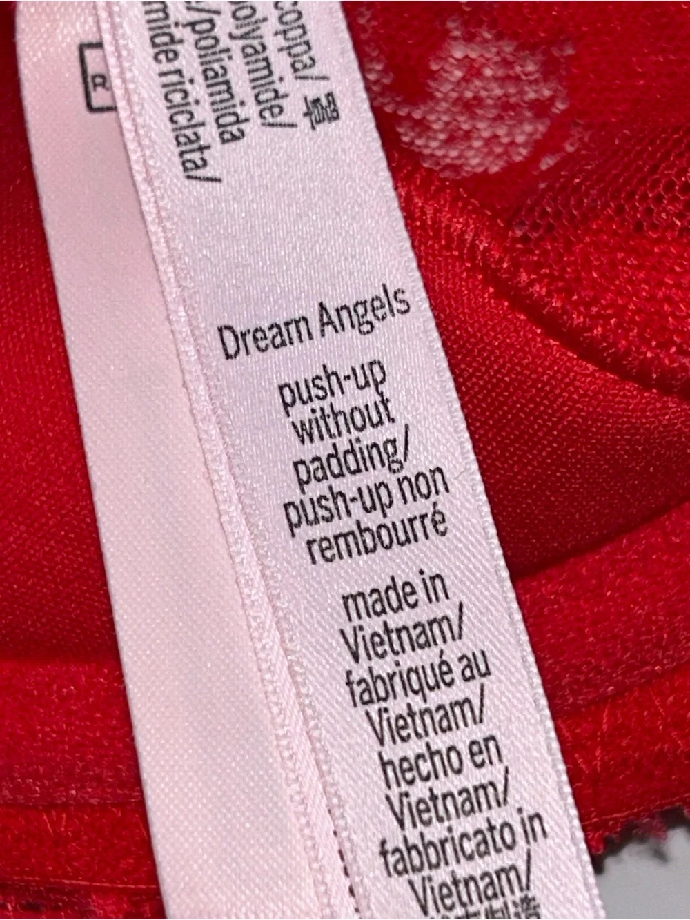 Victoria’s Secret Dream Angels Push Up Without Padding Wired Lace Bra